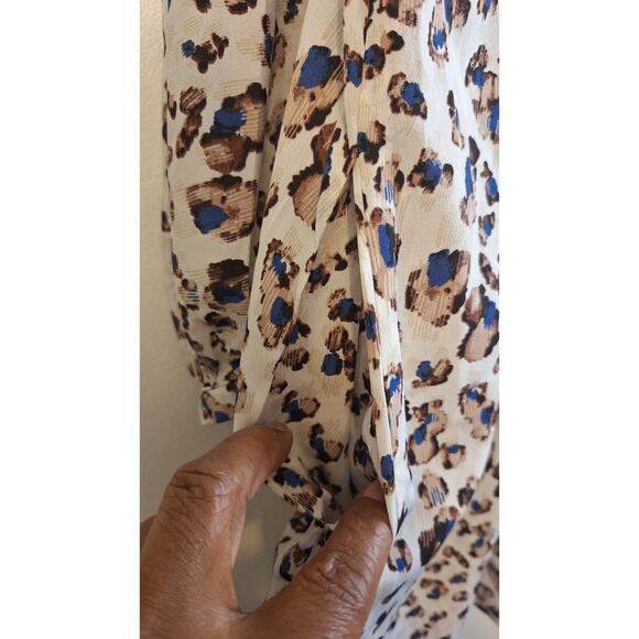 UMGEE Animal Print Baby Doll Smock Flowy Semi Sheer Dress Women Plus Size 2x - Picture 5 of 7